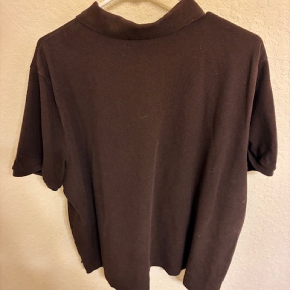 Lauren Ralph Lauren Dark Brown Cotton Polo 3X - Picture 4 of 7